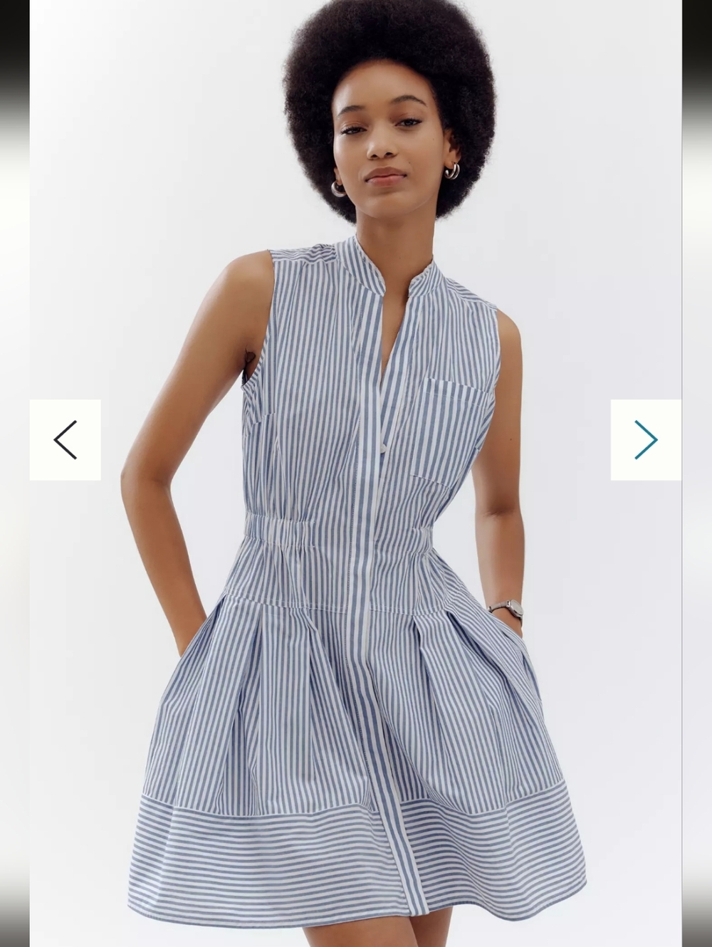 New, Never Work Maeve Sleeveless V-Neck Fit & Flare Shirtdress